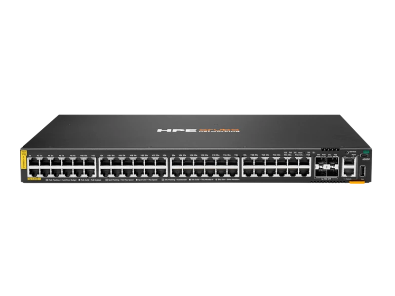 HPE Aruba Networking CX 6200F 48G Class‑4 PoE 4SFP+ 740W Switch | JL728B