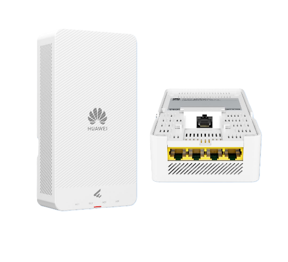 AP265E | Wall plate AP | Wi-Fi 6 | 2.975 Gbps device rate | Dual-radio | 64 access users recommended | Max. 128 access users | 23 dBm transmit power | 4 x GE electrical ports | Smart antenna | leader